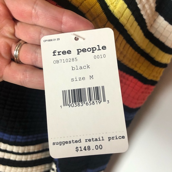 Free People Striped Sweater Dress Size M - Picture 4 of 6
